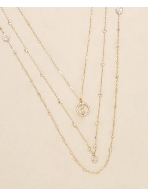 ETTIKA Triple Layered Crystal Detailed Women's Necklace