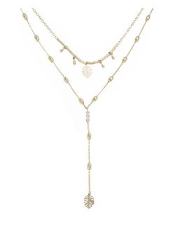 Under the Palms Layered Lariat Necklace