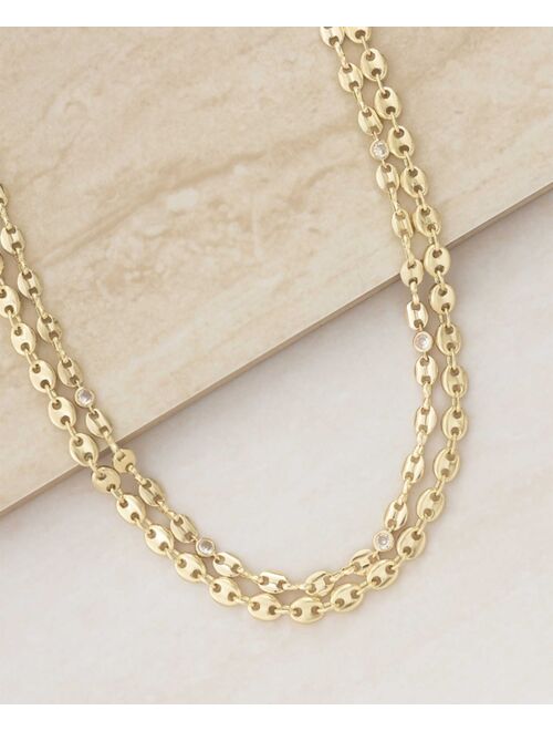 ETTIKA Simple Gold Plated Link Chain Necklace Set