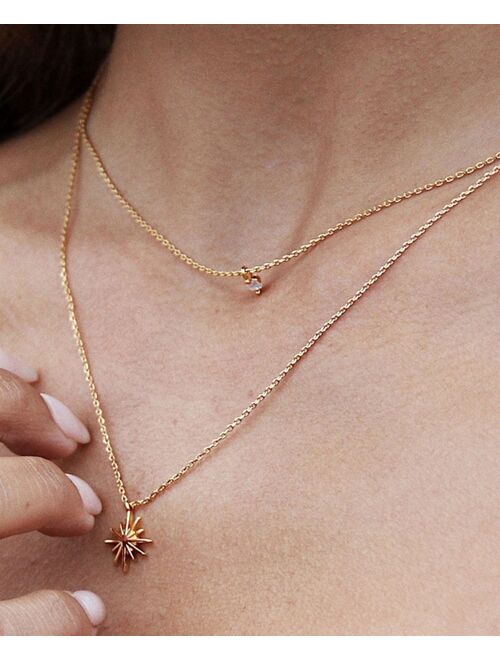 ETTIKA Layered Starburst Crystal Necklace