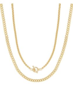 Double Chain Women's Necklace Set
