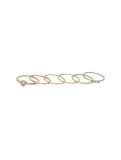 Dainty 18K Gold Plated Stacking Ring Set