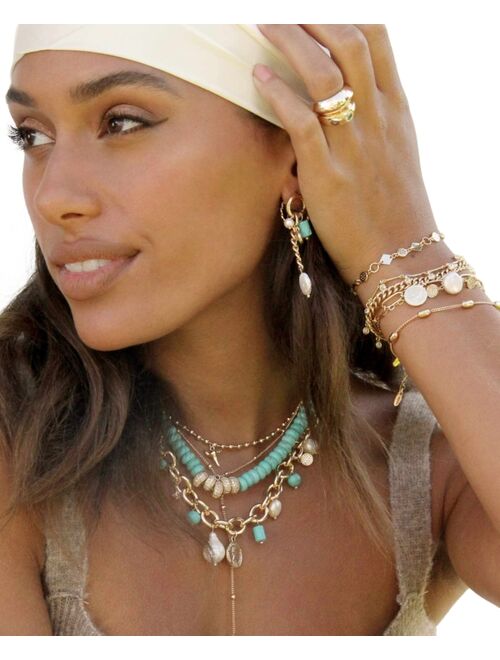 ETTIKA Women's 18k Gold Plated Statement Band Ring Set