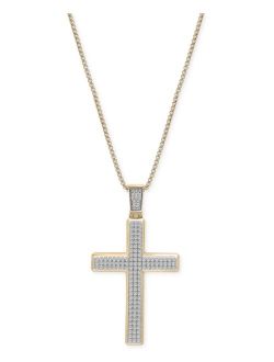 MACY'S Men's Diamond Cross 22" Pendant Necklace (1 ct. t.w.)