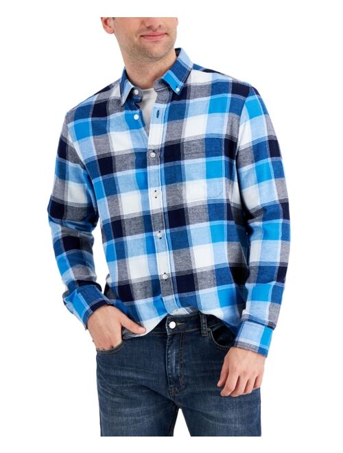 Club Room Men's Regular-Fit Plaid Flannel Shirt, Created for Macy's