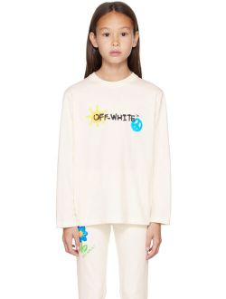 Kids Off-White Sun & Peace Long Sleeve T-Shirt