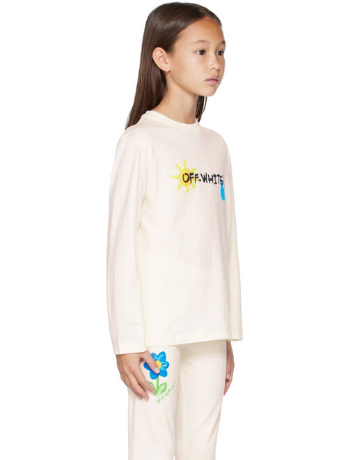 Kids Off-White Sun & Peace Long Sleeve T-Shirt
