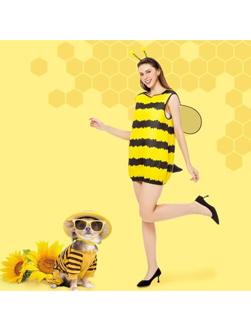 BAYLAY Bee Costume for Women - Halloween Costume for Women Bumble Bee Costume Adult Bee Costume Bumble Costume for Women