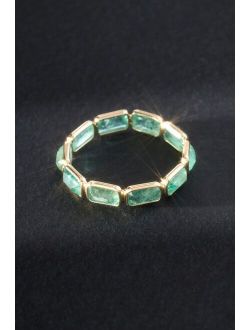 By Anthropologie Emerald Stone Ring