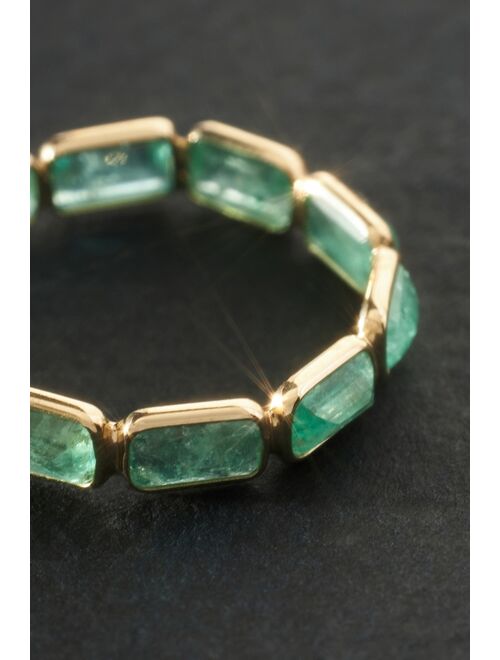 By Anthropologie Emerald Stone Ring