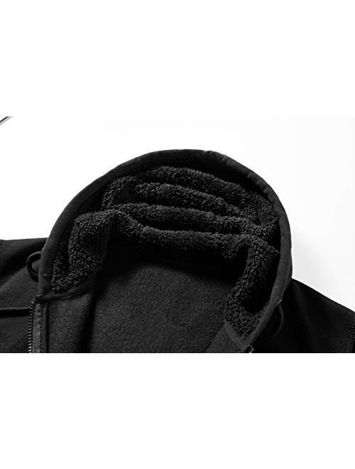 LAIWANG Men's Full Zip Fleece Hoodie zippered Color Block hooded slim Fit Long Sleeve Lightweight Sweatshirt