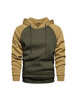 Lbl Leading The Better Life LBL Men's Solid Pullover Hoodies Sports Soft Blend Fleece Hooded Sweatshirts with Kanga Pocket