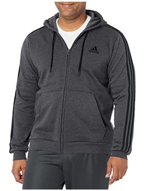 adidas Men's Essentials Fleece 3-Stripes Full-Zip Hoodie
