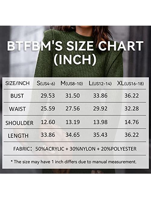 BTFBM Women Sweater Bodycon Short Dress Long Sleeve Crew Neck Slim Fit Solid Dressy Fall Winter Mini Ribbed Knit Dresses