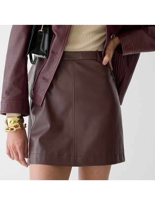 J.Crew Trouser mini skirt in faux leather