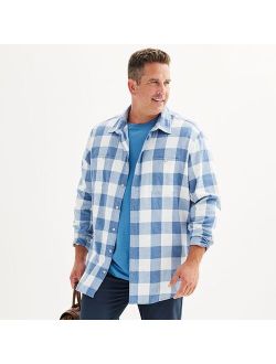 Big & Tall Sonoma Goods For Life Regular-Fit Flannel Button-Down Shirt