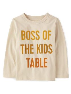 Baby and Toddler Long Sleeve Fall Thanksgiving Graphic T-Shirt