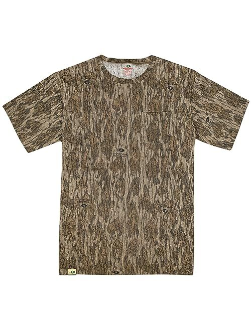 Mossy Oak Men's Camo Hunting Shirt Short Sleeve Cotton