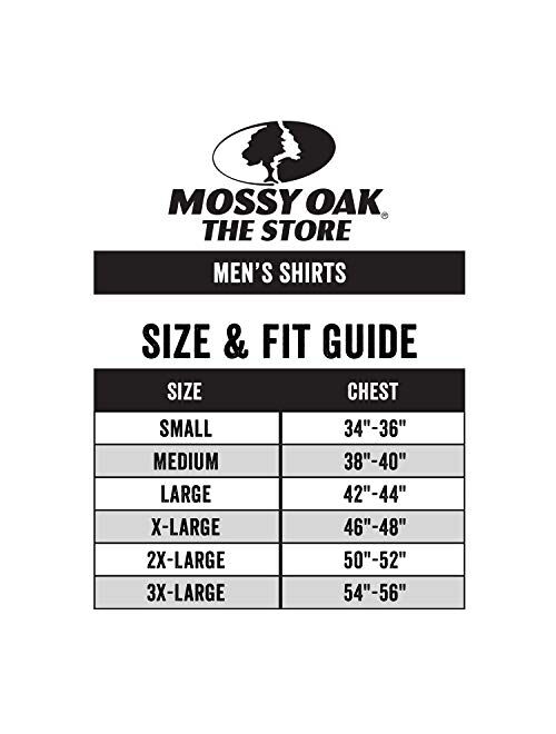 Mossy Oak Men's Long Sleeve Camo Hunting Shirts Cotton Mill