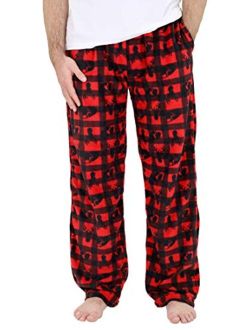 Men's Buffalo Plaid Fleece Pajama Pants