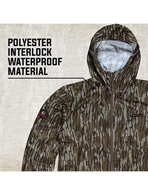 Mossy Oak Camo Rain Jacket, Mens Camo Jacket, Lightweight Camo Rain Gear