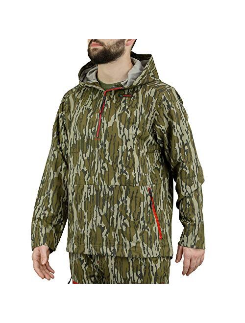 Mossy Oak Hunting Clothes for Men, Camo Quarter Zip Pullover, Mid-Season Camo