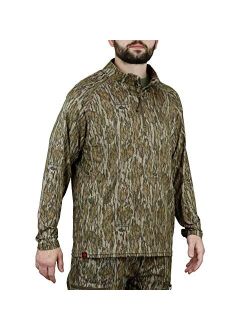 Men's Hunting Shirts Lightweight Quarter Zip Camo