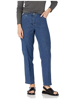 Women's Petite Classic Flat Front Denim Jean