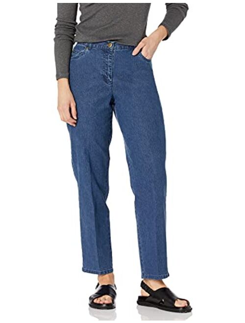 Ruby Rd. Women's Petite Classic Flat Front Denim Jean