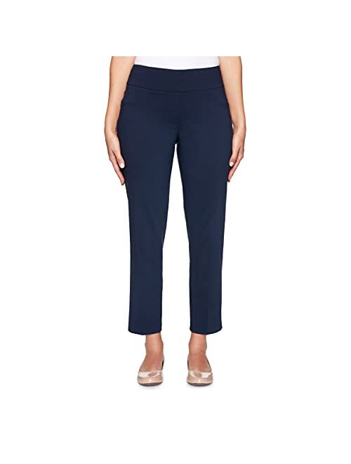Ruby Rd. Rayon Solid E-Waist Tapered Pant