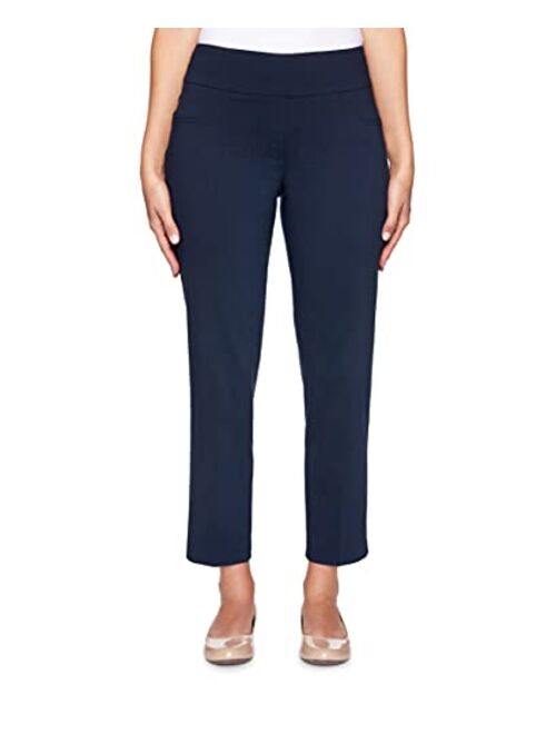 Ruby Rd. Rayon Solid E-Waist Tapered Pant