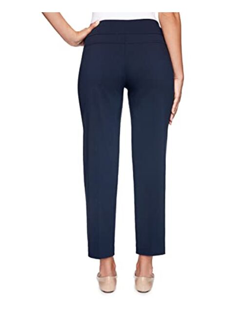 Ruby Rd. Rayon Solid E-Waist Tapered Pant