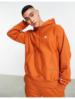 small logo hoodie in tan