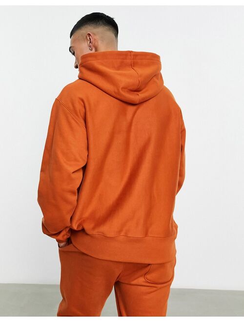 Champion small logo hoodie in tan