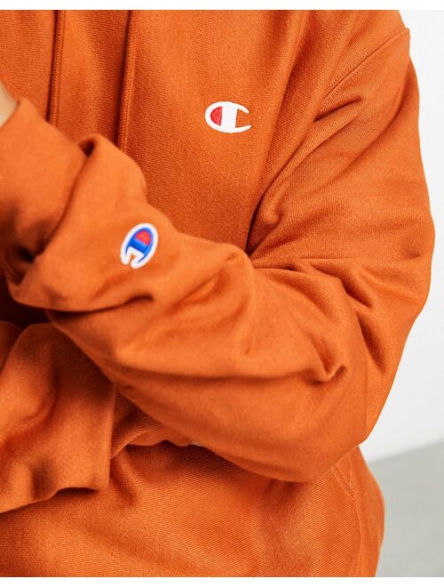 Champion small logo hoodie in tan