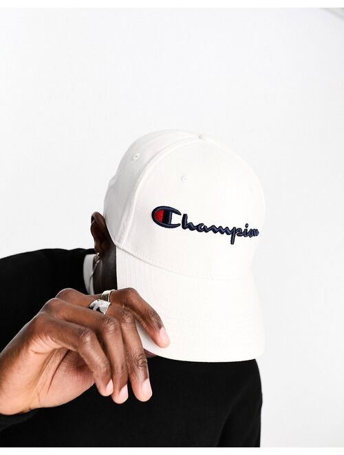 Champion classic twill baseball cap in white