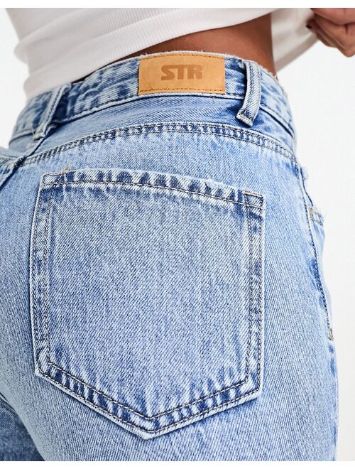 Stradivarius STR straight leg jeans in medium wash