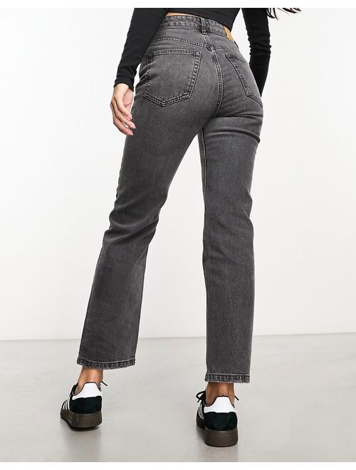 Pull&Bear high rise straight leg comfort jean in gray wash