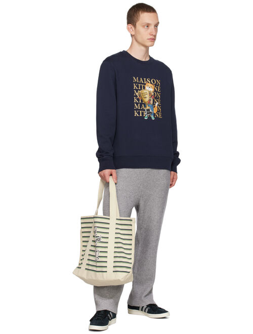 MAISON KITSUNE Navy Champion Fox Sweatshirt