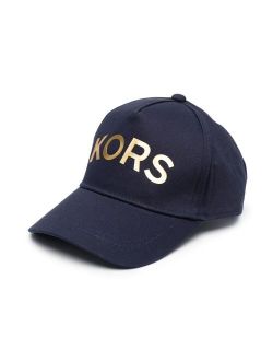 Kids logo-print cotton cap
