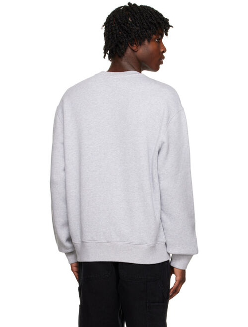 MAISON KITSUNE Gray College Fox Sweatshirt