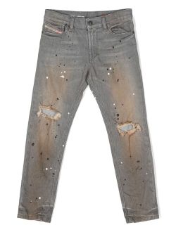Kids 1995 mid-rise distressed jeans