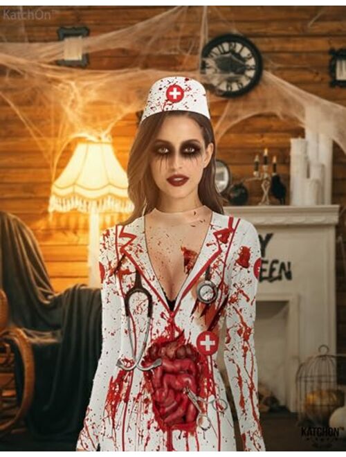 KatchOn, Halloween Bloody Nurse Costume for Women - Halloween Costumes for Women | Zombie Nurse Costume for Women, Cosplay