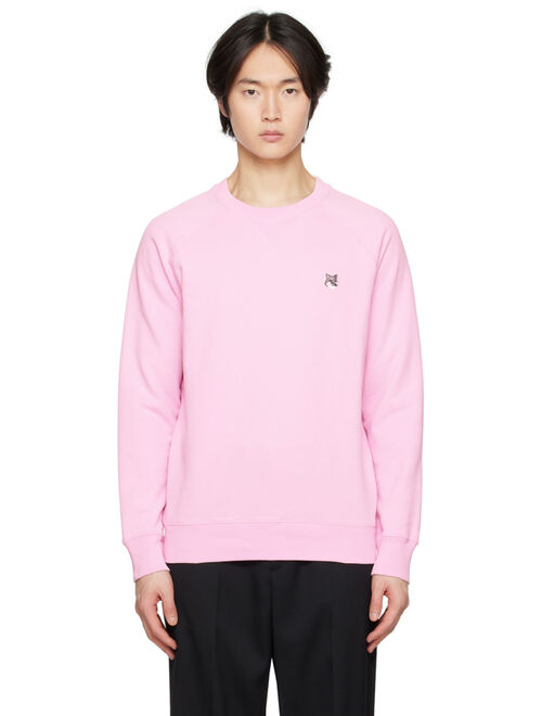 MAISON KITSUNE Pink Fox Head Sweatshirt