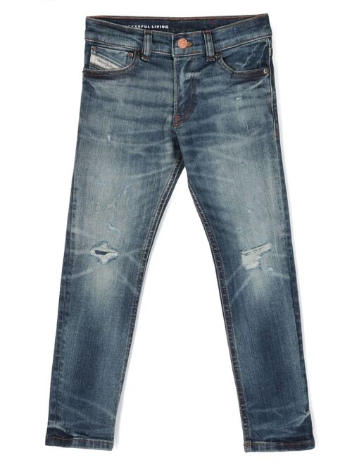 Diesel Kids mid-rise straight-leg jeans