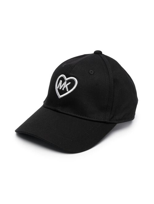 Michael Kors Kids Black logo-print cotton baseball cap