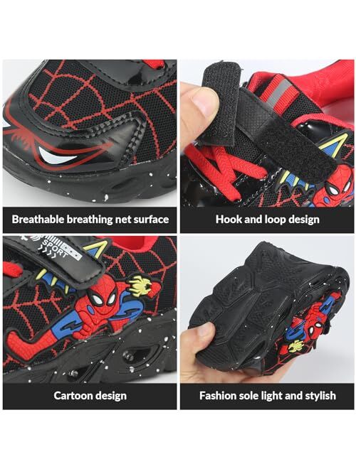 Yaowuquan Sneakers for Kids Superhero-Inspired Designs and Comfortable Fit and Durable Material for Active Play