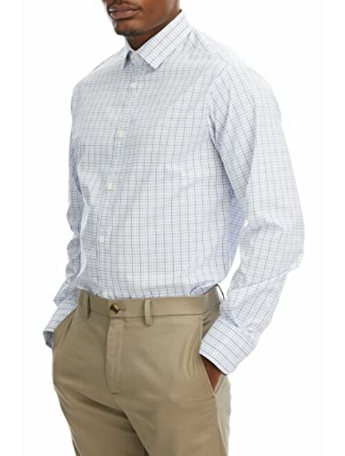J.M. Haggar Men's Performance Long Sleeve Classic Fit Button Down Dress Shirt