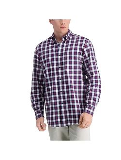 Men's Long Sleeve Brushed Cotton Plaid Shirt