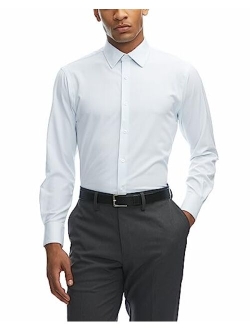 Smart Wash Slim Fit Men's Button Down Dress Shirt